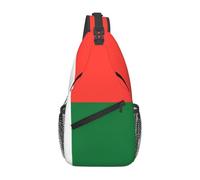 KKAFGBV Bandolera para hombre con diseño de bandera de Mozambique, diseño de doble bolsillo, unisex, adecuada para correr, viajar, Bandera de Madagascar, Talla única