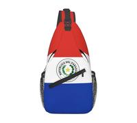 KKAFGBV Bandolera para hombre con diseño de bandera de Surinam, diseño de doble bolsillo, unisex, adecuada para correr, viajar, Bandera de Paraguay, Talla única