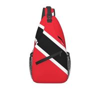 KKAFGBV Bandolera para hombre, diseño de bandera de las islas Wallis y Futuna, diseño de doble bolsillo, unisex, adecuada para correr, viajar, Bandera de Trinidad y Tobago, Talla única