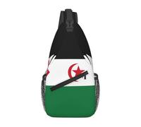 KKAFGBV Bandolera para hombre, diseño de bandera de las islas Wallis y Futuna, diseño de doble bolsillo, unisex, adecuada para correr, viajar, Bandera del Sáhara Occidental, Talla única
