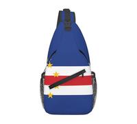 KKAFGBV Bandolera para hombre, diseño de doble bolsillo, unisex, adecuada para correr, viajar, Bandera de Cabo Verde, Talla única