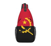 KKAFGBV Bandolera para hombre, diseño de doble bolsillo, unisex, adecuada para correr, viajar, Bandera de Angola, Talla única