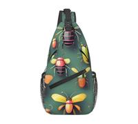 KKAFGBV Bolso cruzado para hombre, diseño de flores y plantas, diseño de doble bolsillo, unisex, adecuado para correr, viajar, Atlas de insectos, Talla única