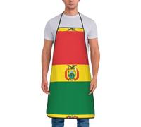 KKAFGBV Delantal estampado de la bandera de Delaware resistente a las manchas, impermeable y resistente al aceite, babero ajustable para uso unisex, Bandera de Bolivia, Taille unique