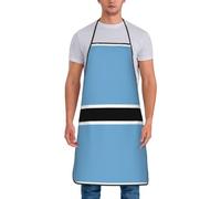 KKAFGBV Delantal estampado de la bandera de Delaware resistente a las manchas, impermeable y resistente al aceite, babero ajustable para uso unisex, Bandera de Botswana, Taille unique