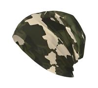 KKAFGBV Elegante sombrero de punto con estampado de leopardo a rayas, un diseño de rayas unisex, casual y versátil, adecuado para todas las estaciones, Camuflaje militar, Taille unique