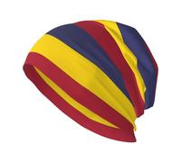 KKAFGBV Elegante sombrero de punto estampado de la bandera del Estado de Palestina, un diseño de rayas unisex, casual y versátil, adecuado para todas las estaciones, Bandera del Reino de Hawái, Taille