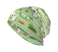 KKAFGBV Elegante sombrero de punto estampado de leopardo en busca de presa, un diseño de rayas unisex, casual y versátil, adecuado para todas las estaciones, Gamepad In The Grass, Taille unique