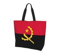 KKAFGBV Elegante y lujoso bolso de mano con bandera cubana, gran capacidad, ligero y plegable, Bandera de Angola, Talla única