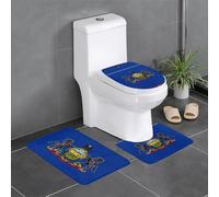 KKAFGBV Juego de alfombrillas de baño de 3 piezas con diseño de bandera del estado de Pensilvania, microfibra suave y absorbente y funda para asiento de inodoro en forma de U
