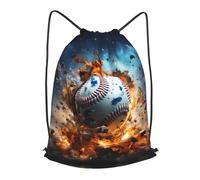 KKAFGBV Mochila de gran capacidad con un montón de verduras frescas con cordón, perfecta para deportes, fitness y actividades de viaje., Hot Baseball, M