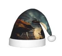 KKAFGBV Sombreros de Navidad para niños con estampado de estrellas y planetas, perfectos para Año Nuevo, decoración del hogar y suministros de fiesta