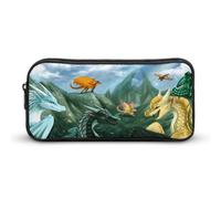 KKARNXOR Estuche para lápices Wings-of-Dragon Fire de Gran Capacidad, Estuche Organizador Suave con Cremallera para lápices para Adolescentes y niñas