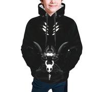 KKARNXOR Suéter Holgado con Capucha para jóvenes de Hollow Game Knight, Chaquetas de Invierno de Manga Larga con Estampado 3D, adecuadas para niños y niñas M