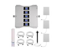 KKBSTR Amplificador 4G 5G Repetidor Señal Movil, 5 Bandas 800/900/1800/2100/2600MHz, Tres Antenas Interiores