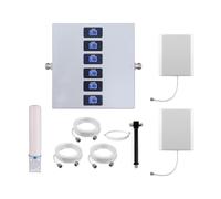 KKBSTR Amplificador Señal Movil 2G/3G/4G/5G, 6 Bandas 700/800/900/1800/2100/2600MHz, Dos Antenas Interiores