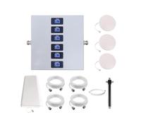 KKBSTR Amplificador Señal Movil 2G/3G/4G/5G, 6 Bandas B1(N1)/B3(N3)/B7/B8/B20/B28(N28), Tres Antenas Interiores