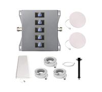 KKBSTR Amplificador Señal Movil, 5 Bandas 800/900/1800/2100/2600MHz, Repetidor Señal Movil 2G 3G 4G 5G, Dos Antenas Interiores