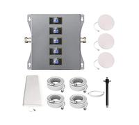 KKBSTR Amplificador Señal Movil 5 Bandas 800/900/1800/2100/2600MHz, Repetidor Señal Movil 2G 3G 4G 5G, Tres Antenas Interiores
