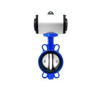 KKCZOFMJ Válvula de Mariposa neumática D671X-10/16 Tipo Wafer, conexión esférica, Acero Inoxidable 304, Cierre rápido, DN40/50/65/80/100-300(DN150,Spherical Ink Board)