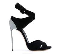 KKdhsfy Sandalias de tacón Alto de 4.7 Pulgadas para Mujer, con Punta Abierta y Tiras, Tacones Sexy,Negro,38 EU