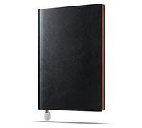 KKDragon Cuadernos A5 Libreta, Bloc de Notas Papel Rayado 112 Hojas (224 Páginas) Cubierta Suave Cuero PU Negro