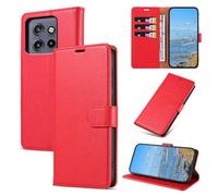 KKEIKO Funda para Motorola Edge 50 Neo/Moto S50 5G / ThinkPhone 25, Billetera Carcasa de PU Cuero, Anti Golpes Magnético Funda con Stand Function para Motorola Edge 50 Neo, Rojo