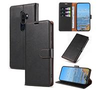 KKEIKO Funda para OPPO A9 2020 / OPPO A5 2020, Billetera Carcasa de PU Cuero, Anti Golpes Magnético Funda con Stand Function para OPPO A9 2020 / OPPO A5 2020, Negro