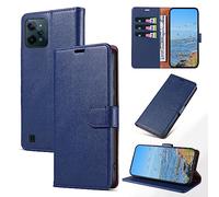 KKEIKO Funda para OPPO Realme C31 4G, Billetera Carcasa de PU Cuero, Anti Golpes Magnético Funda con Stand Function para Realme C31 4G, Azul