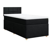 KKgypkn Cama de salto con colchón de 90 x 190 cm, en tejido negro, muelle de bolsillo y cojín transpirable para una comodidad óptima para dormir y soporte ergonómico