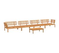 KKgypkn Conjunto de muebles de exterior de madera de acacia con sofá modular de palets de madera de acacia y muebles de jardín de madera maciza de acacia, para exteriores como duradero