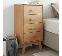 KKgypkn Mesita de noche Olden marrón madera maciza de pino con espacio de almacenamiento y patas de madera para salón dormitorio Esta moderna mesita de noche de madera maciza de pino pulverizada en