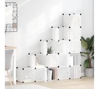 KKgypkn Organizador de cubo de almacenamiento con 15 dados y puertas PP transparentes, almacenamiento modular para un uso óptimo del espacio, material impermeable y fácil de limpiar