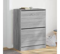 KKgypkn Zapatero con 2 solapas gris Sonoma 80 x 42 x 108 cm de material de madera - zapatero ahorra espacio con mucho espacio para un apartamento ordenado