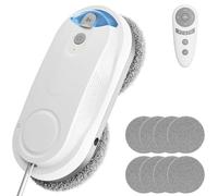 KKI Robot Limpiacristales,Limpia Vidrio Robot Automático, Doble Pulverización,3200 pa, Planificación de Trayectoria con IA y Detección de Bordes, Control Remoto para Ventanas