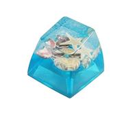 kkiuop Teclado mecánico de alta gama con diseño de estrella de mar y caracola, teclas individuales ESC SA Custom O8R5 Artisan Resin R1 Keycaps
