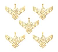 kkjoy 5Pcs DIY Dijes de Águila para Hacer Joyas y Manualidades, Or Colgante de Joyería de Acero Inoxidable para Hacer Collar Pendientes (Estilo 4)