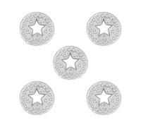 kkjoy 5Pcs DIY Dijes de Estrella para Hacer Joyas y Manualidades, Colgante de Joyería de Acero Inoxidable para Hacer Collar Pendientes(Estilo 1)