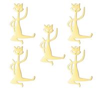 kkjoy 5Pcs DIY Dijes de Gato para Hacer Joyas y Manualidades, Or Colgante de Joyería de Acero Inoxidable para Hacer Collar Pendientes(Serie 2) (Estilo 11)