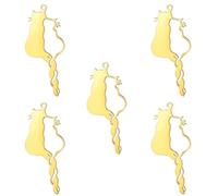kkjoy 5Pcs DIY Dijes de Gato para Hacer Joyas y Manualidades, Or Colgante de Joyería de Acero Inoxidable para Hacer Collar Pendientes(Serie 4) (Estilo 13)
