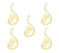 kkjoy 5Pcs DIY Dijes de Gato para Hacer Joyas y Manualidades, Or Colgante de Joyería de Acero Inoxidable para Hacer Collar Pendientes(Serie 4) (Estilo 7)