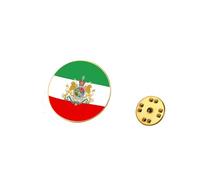 KKJOY Alfiler de Mapa Bandera Emblema de Irán de Acero Inoxidable Alfiler de Solapa Patriótico Unisex Color Bandera Joyería León Persa y Sol para Mujer Hombre(Estilo 20, Oro)