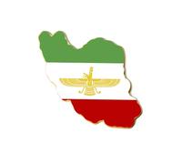 KKJOY Alfiler de Mapa Bandera Emblema de Irán de Acero Inoxidable Alfiler de Solapa Patriótico Unisex Color Bandera Joyería León Persa y Sol para Mujer Hombre(Estilo 9, Oro)