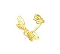 kkjoy Anillo de Yoga Flor de Loto Acero Inoxidable Loto Ajustable Anillos de Dedos Abiertos Joyas de Inspiración para Mujeres Niñas