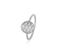 kkjoy Anillo Flor de la Vida de Acero inoxidable Anillo de promesa Flores Eternas Geometría Sagrada Mandala Joyería para Mujer(Estilo 3,Plata, Diámetro 20 mm)