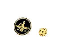 KKJOY Broche de Faravahar Persa de Acero Inoxidable Alfiler de Solapa de Protección Zoroastriana Joyería con Emblema de Irán para Mujer y Hombre(Estilo 1, Oro)