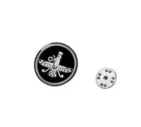 KKJOY Broche de Faravahar Persa de Acero Inoxidable Alfiler de Solapa de Protección Zoroastriana Joyería con Emblema de Irán para Mujer y Hombre(Estilo 1, Plata)