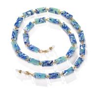 kkjoy Cadena para Gafas de Cuadrados Colores en Acrílico Cordones de Retención para Gafas de Sol para Vacaciones Playa Mujer Hombre (Azul Claro)