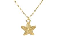 kkjoy Collar Con Estrella de Mar de Acero Inoxidable Colgante Marítimo Vacaciones en la Playa Joyería para Mujer Hombre Amantes del Mar(Oro)