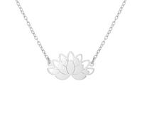 kkjoy Collar de Loto de Acero Inoxidable Collar Colgante de la Flor de Loto Símbolo de Yoga Joyería Inspirational para Mujeres Señoras Encantadoras